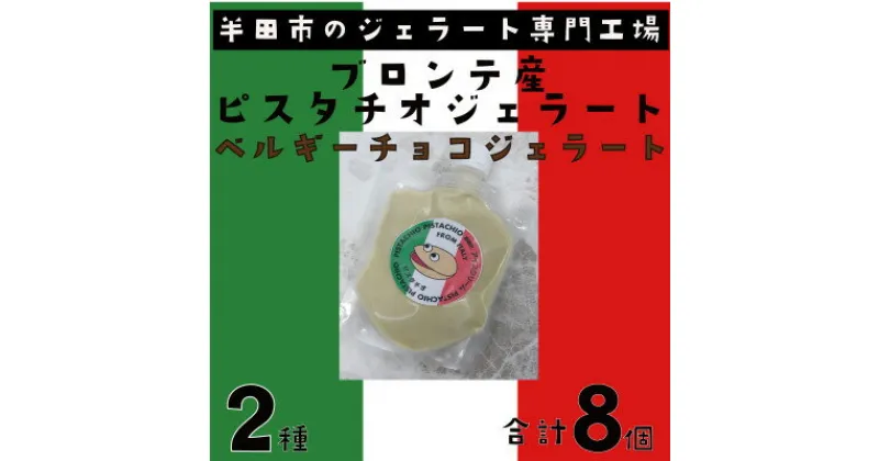 【ふるさと納税】ブロンテ産ピスタチオ&ベルギーチョコジェラート8個セット【配送不可地域：離島】【1460820】