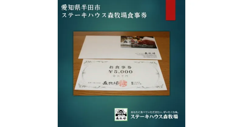 【ふるさと納税】愛知県半田市　ステーキハウス森牧場　商品券5,000円【1542920】