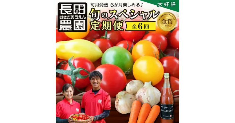 【ふるさと納税】金賞受賞 大好評 1月〜6月毎月発送 6か月楽しめる 長田農園 旬 スペシャル 定期便 6回 長田農園 ジュエリートマト トマトベリー フルーツトマト トマトジュース 新たまねぎ セット 産地直送 愛知県 碧南市 送料無料