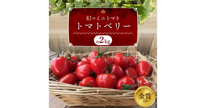 【ふるさと納税】産地直送 甘さ抜群 トマト苦手な方にもオススメ トマトベリー 約 2kg トマト 甘い 濃厚 幻 ミニトマト いちご型 肉厚 皮が薄い フルーツミニトマト 野菜ソムリエサミット 金賞 受賞 長田農園 リコピン 野菜 やさい フルーツ サラダ 食品 お取り寄せ 送料無料