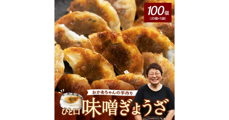 【ふるさと納税】居酒屋のおかあちゃん手作り ひと口味噌ぎょうざ　100個(20個×5袋)