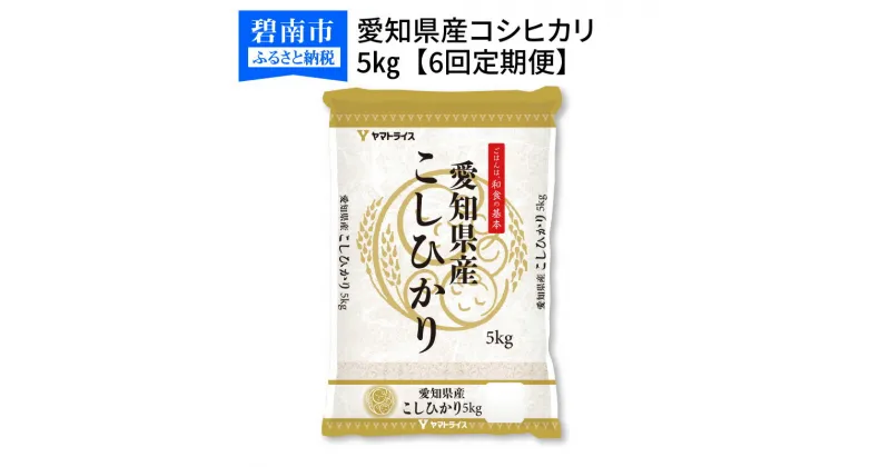 【ふるさと納税】愛知県産コシヒカリ 5kg　※定期便6回　安心安全なヤマトライス