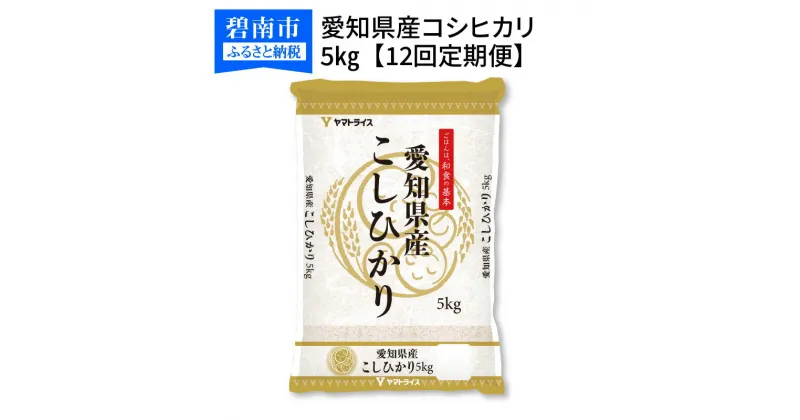 【ふるさと納税】愛知県産コシヒカリ 5kg　※定期便12回　安心安全なヤマトライス