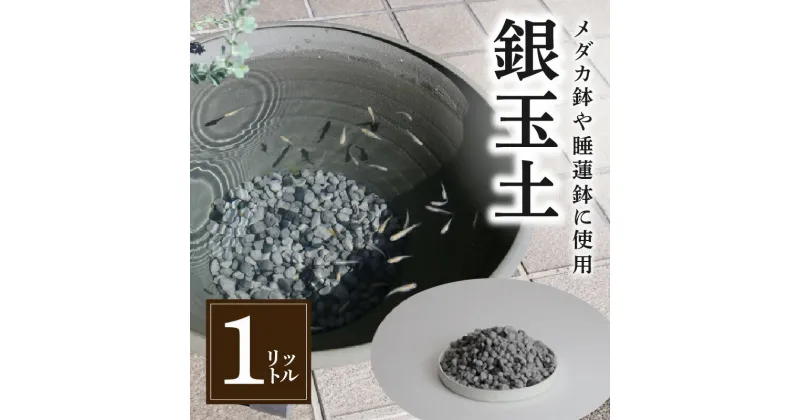 【ふるさと納税】銀玉土 1リットル 多孔質ろ材 多孔質土 いぶし焼き 銀色 いぶし 焼玉土 睡蓮鉢 メダカ鉢用 繰り返し 使用 可能 アクアリウム ペット グッズ 日本製 三河焼 手造り 和風 お取り寄せ 愛知県 碧南市 送料無料