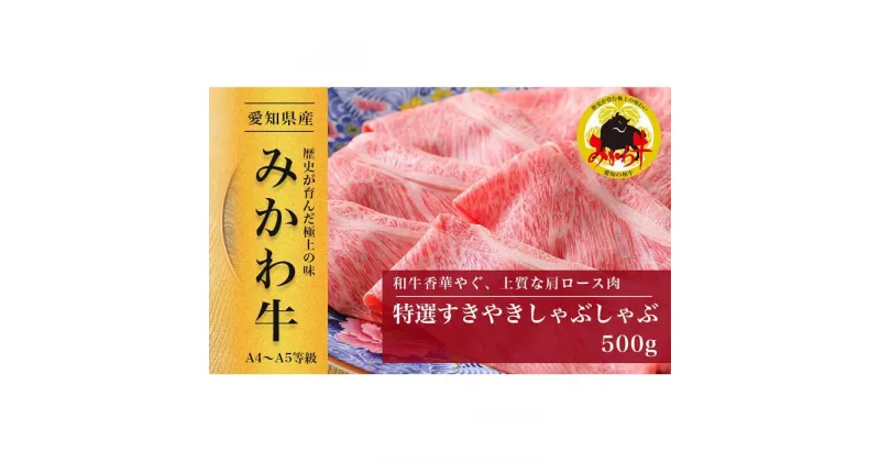 【ふるさと納税】【みかわ牛】和牛特選すきやき・しゃぶしゃぶ500g