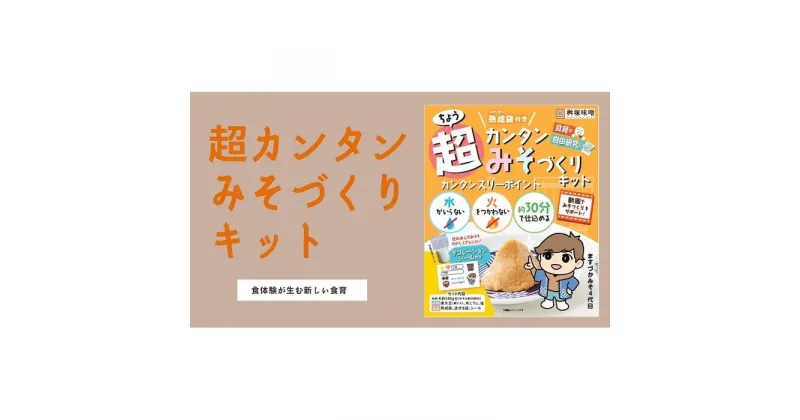 【ふるさと納税】超カンタンみそづくりキット（出来上がり約600g）【味噌 みそ 手作り味噌 キット 調味料 麹 こうじ 大豆 国産 愛知県 豊田市】 | みそ 食品 発酵 加工食品 人気 おすすめ 送料無料