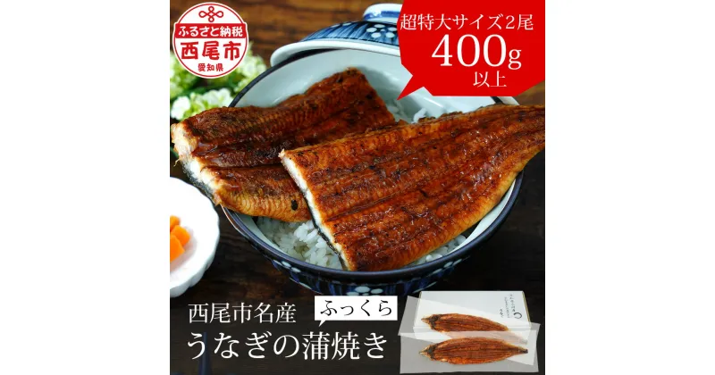 【ふるさと納税】 うなぎ 三河産 超特大 うなぎ 蒲焼 2尾（2尾合計400～420g）A090-18【冷凍便】うなぎ 国産 三河産 日本産 愛知県産 鰻 蒲焼き 特大 タレ付き たれセット さんしょう 鰻の蒲焼き 丑の日 土用 西尾市 食品 食べ物 おかず MB