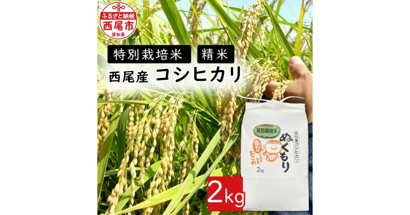 【ふるさと納税】令和6年産 特別栽培米西尾産コシヒカリ《ぬくもり》2kg×1袋 D023-9 / 特別栽培米 節減対象農薬5割減 化学肥料不使用 精米 2キロ 国産米 国内産 日本産 愛知県産 MB