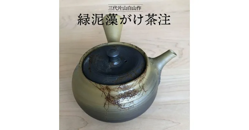 【ふるさと納税】三代片山白山作 緑泥藻がけ茶注 陶器 常滑焼 やきもの お茶 茶器 茶道具 日本茶 食器 和 伝統工芸 工芸品 陶製茶こし でべそ茶こし 日本六古窯 名工 送料無料