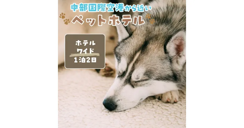 【ふるさと納税】【海を一望できるドッグラン 利用チケット】ホテル ワイド1泊2日 犬 ペット ペットホテル 犬用ホテル 大型犬 中型犬 宿泊 ドッグラン 常滑市 空港に近い 体験チケット 1頭