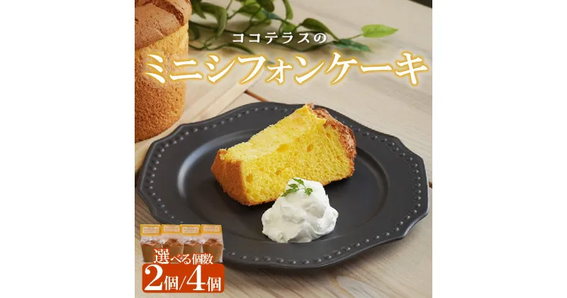 【ふるさと納税】ミニシフォンケーキ【選べる個数 2個・4個】ココテラス 焼菓子 ふんわり デザート スイーツ おやつ お菓子 洋菓子 手土産 個包装 ティータイム グルメ お取り寄せ たまご 愛知県 常滑市 送料無料