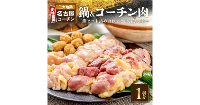 【ふるさと納税】名古屋コーチン鍋 セット & 名古屋コーチン 1羽分 鶏肉 700g 以上 詰め合わせ 日本三大地鶏 小牧発祥 地鶏 鶏 もも肉 むね肉 ささみ 肉団子 鍋 鶏鍋 贅沢 ご褒美 スープ付き 雑炊 食感 コク 旨み 料理 お取り寄せ お取り寄せグルメ 食品 送料無料