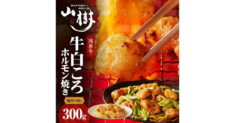 【ふるさと納税】肉 牛肉 山樹 国産牛 白ころホルモン焼き 300g 丸腸 味付 プリプリ 小腸 味噌タレ にんにく バーベキュー 炒め物 ホルモン丼 野菜炒め 焼きうどん 下処理済み 愛知県 小牧市 送料無料