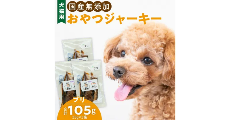 【ふるさと納税】犬猫用　国産無添加おやつジャーキー　ブリ（魚）