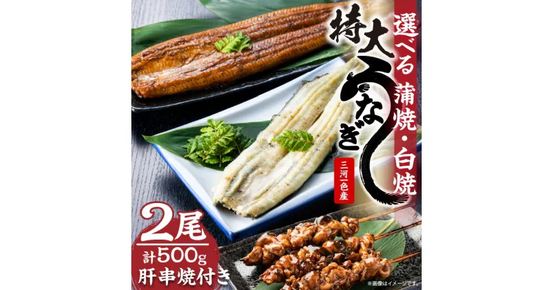 【ふるさと納税】【蒲焼・白焼組合せ自由】三河一色産 最高級うなぎセット 特大2尾 【計500g】【冷蔵配送】タレ付 お吸い物付 愛知県産 一色 鰻 蒲焼 白焼 特大 串焼き 高級鰻 送料無料