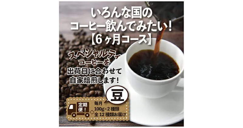 【ふるさと納税】【毎月定期便】いろんな国のコーヒー飲んでみたい!「6ヶ月コース(豆)」全6回【4014245】