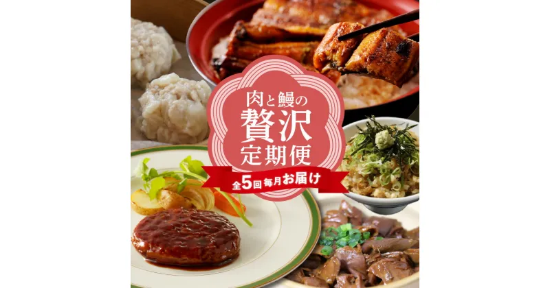 【ふるさと納税】定期便 毎月お届け 全5回 お肉とうなぎ 牛肉 豚肉 鶏肉 うなぎ ソウルフード シュウマイ うなぎの蒲焼 本格 ハンバーグ どて煮 鶏めし 冷凍 冷蔵 人気 食品 おすすめ グルメ お取り寄せ お取り寄せグルメ 送料無料