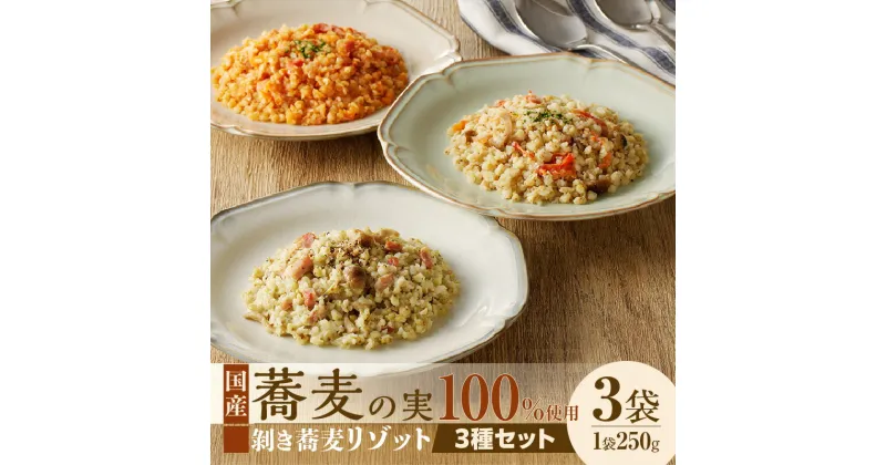 【ふるさと納税】自家製冷凍剥き蕎麦リゾット 3種1セット【冷凍】そばの実 雑穀 穀物 秋 旬 国産 ヘルシー 栄養満点 スーパーフード 簡単調理 湯煎 お手軽 ご飯 グルメ 健康食品 コンソメ バジル チーズ トマト リゾット 洋食 イタリアン グルメ 冷凍食品 送料無料