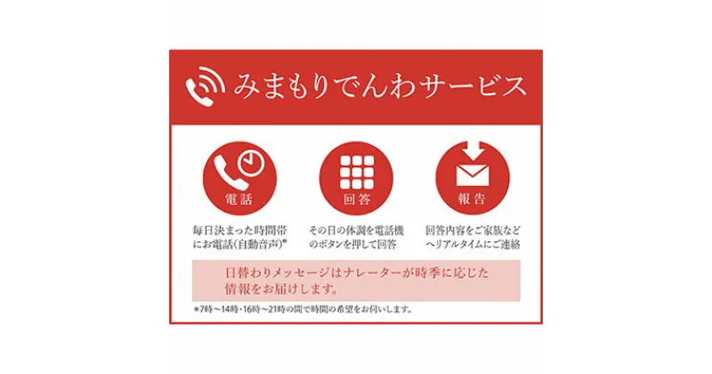 【ふるさと納税】みまもりでんわサービス（固定電話コース）6カ月　地域のお礼の品 カタログ