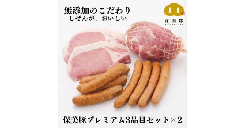 【ふるさと納税】保美豚プレミアム・真空冷凍肉無添加　3品目セット×2セット 無添加 豚肉 肉 熟成 食品 加工品 ベーコン 肉類 熟成肉 個別 個別包装 産地直送 送料無料