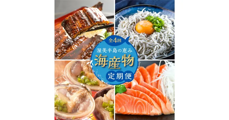 【ふるさと納税】渥美半島の恵み 海産物 定期便 4回 ( うなぎ / しらす / サーモン / 大アサリ ) 海鮮 4ヶ月 魚 鰻 蒲焼 刺身 魚介 丼 お楽しみ 海の幸 渥美プレミアムラスサーモン 幻の青うなぎ 愛知県 田原市