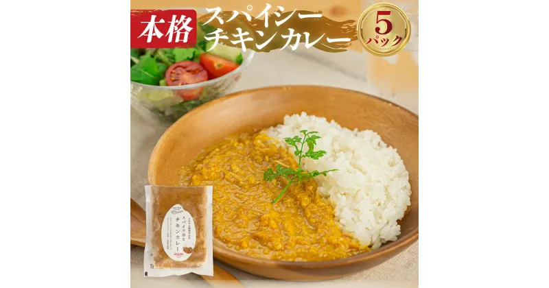 【ふるさと納税】本格 簡単調理 スパイシー チキンカレー 5袋 簡単調理 湯煎 煮込み おかず おつまみ 惣菜 カレー ストック スパイス おかず 防災 冷凍 グルメ チン レンチン こだわり 国産 安心