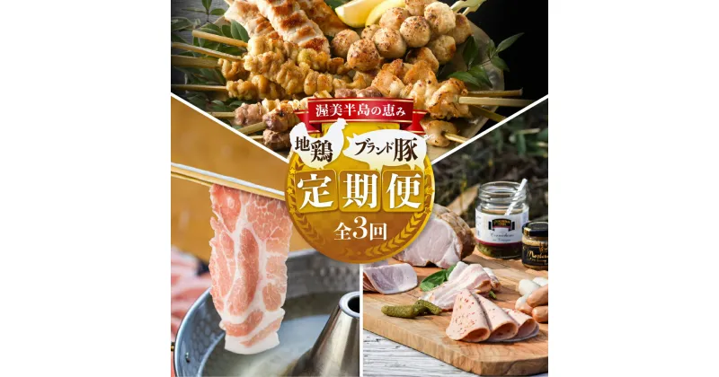 【ふるさと納税】渥美半島の恵み 地鶏 ブランド豚 定期便 全3回 ( 名古屋コーチン / しゃぶしゃぶ / ハム ) 惣菜 3ヶ月 地鶏 ブランド豚 簡単調理 贅沢 高級 本格 料理 ブランド 冷蔵 冷凍 冷凍食品 高評価 お楽しみ 人気 愛知県