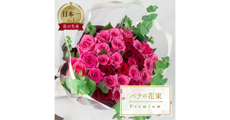 【ふるさと納税】薔薇のアレンジメント プレミアム 花束 最上級 30本 (50cm) ブーケ 薔薇 ローズ 生花 日時指定可 観賞用 プレゼント 母の日 花 ギフト 誕生日 植物 フラワー 土壌栽培 産地直送 田原市 人気 切り花 切花