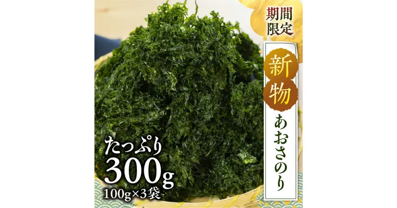 【ふるさと納税】≪先行予約≫期間限定！新物あおさのり 300g 100g×3袋 新物 あおさ あおさのり 愛知県 三河湾産 「はじめまして あおさのり です。」あおさ海苔 海苔 味噌汁 みそ汁 具 海藻類 アオサ 大容量 送料無料 国産 食品 田原市 人気