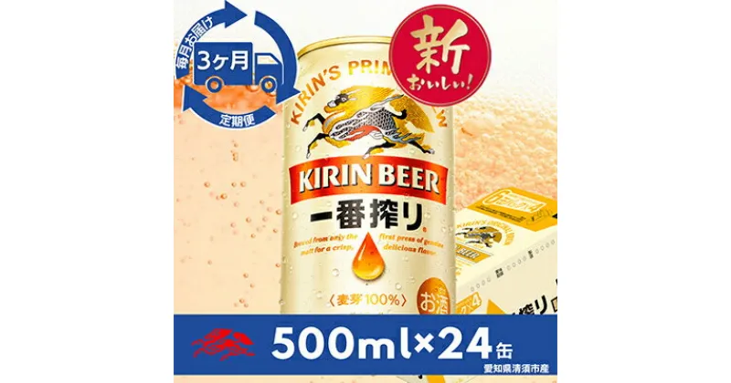 【ふるさと納税】【毎月定期便】名古屋工場産一番搾り500ml×24本(1ケース)全3回【4014263】