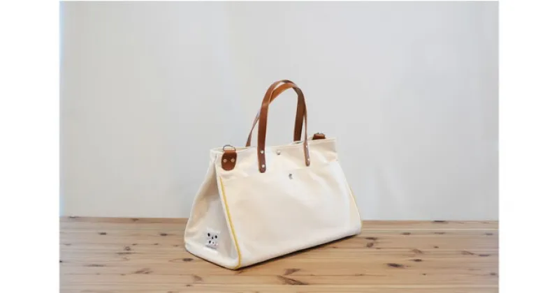 【ふるさと納税】No.085 WATAKUMI BOSTON BAG　生成り（M） ／ ボストンバッグ カバン 送料無料 愛知県