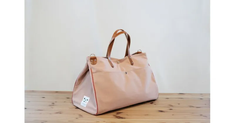 【ふるさと納税】No.084 WATAKUMI BOSTON BAG　ピンクレンガ（L） ／ ボストンバッグ カバン 送料無料 愛知県