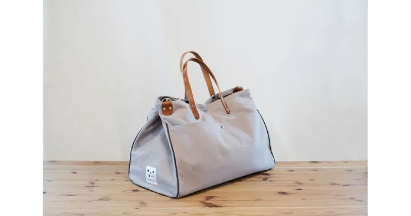 【ふるさと納税】No.082 WATAKUMI BOSTON BAG　ブルーグレイ（L） ／ ボストンバッグ カバン 送料無料 愛知県