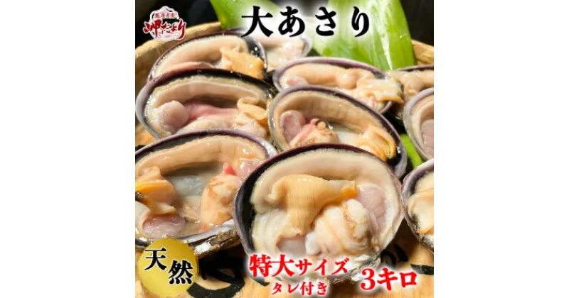 【ふるさと納税】岬だよりの【知多半島名物】天然大あさり 半割り(冷凍)特大サイズ3kg(タレ付き)【配送不可地域：離島】【1115318】