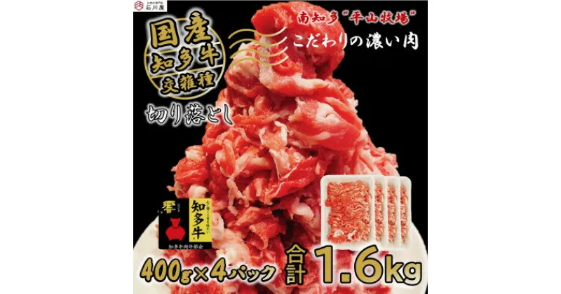 【ふるさと納税】 国産 牛肉 切り落とし 1.6kg 小分け 400g × 4P 知多牛 響 国産牛 ( ふるさと納税 肉 切り落とし ふるさと納税 牛 切り落とし ふるさと納税 牛肉 切り落とし ふるさと納税 切り落し ふるさと納税 知多牛 ) 愛知県 南知多町 【配送不可地域：離島】