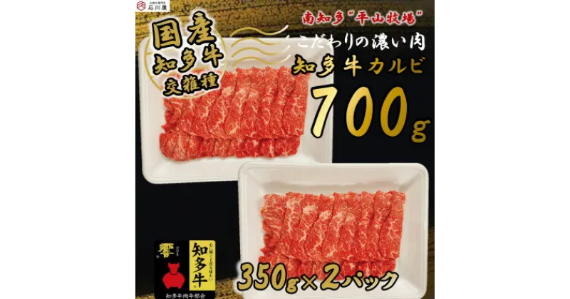 【ふるさと納税】 国産 牛肉 カルビ 焼肉 用 700g 4人前 小分け 350g × 2P 知多牛 響 国産牛 ( ふるさと納税 肉 カルビ ふるさと納税 牛 カルビ ふるさと納税 牛肉 カルビ ふるさと納税 知多牛 ふるさと納税 焼肉 カルビ ) 愛知県 南知多町 【配送不可地域：離島】