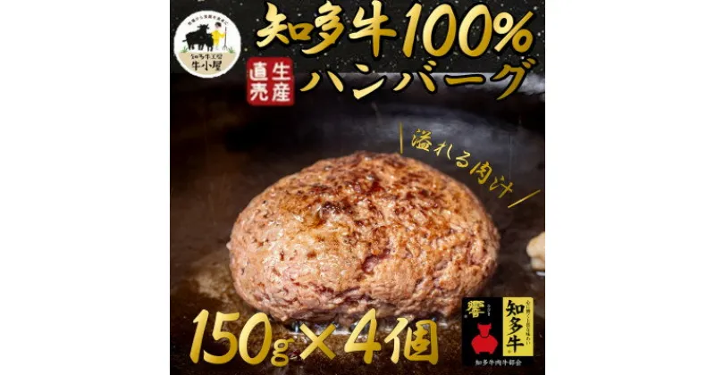 【ふるさと納税】 知多牛 100% ハンバーグ 小分け 150g × 4個 知多牛 響 国産牛 ( ふるさと納税 ハンバーグ ふるさと納税 牛 ハンバーグ ふるさと納税 牛肉 ハンバーグ ふるさと納税 冷凍ハンバーグ ふるさと納税 知多牛 ) 愛知県 南知多町 【配送不可地域：離島】