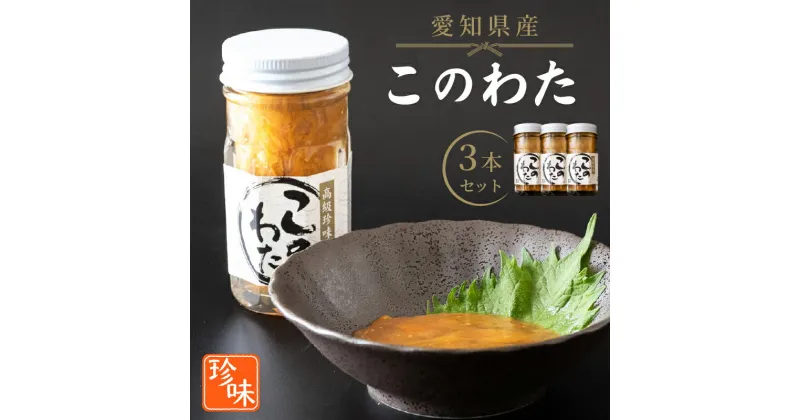 【ふるさと納税】 このわた 240g ( 80g × 3本 ) ナマコ 塩辛 珍味 海の幸 海鮮 魚介 瓶 ご飯 ごはん つまみ 海の幸 おかず 酒 冷凍 愛知県 南知多町 人気 おすすめ 【離島不可】