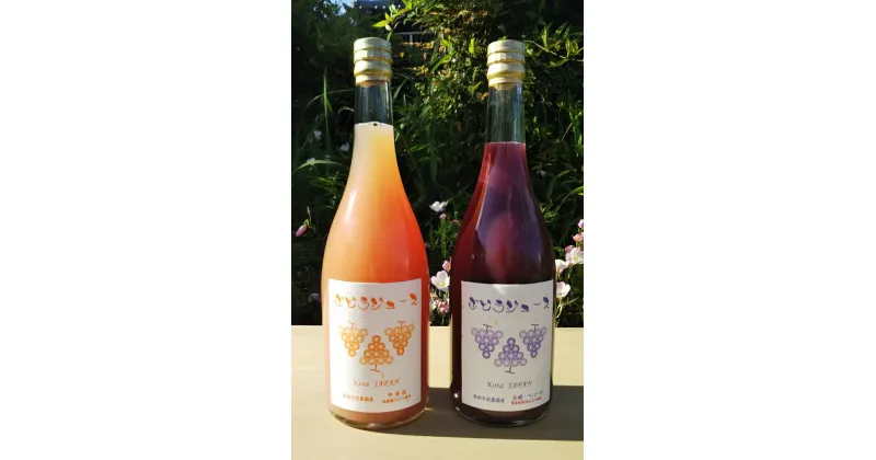 【ふるさと納税】【New】幸田町産ぶどう使用100％ジュース2種詰め合わせ ( 720ml × 2本 ) 無添加 無糖 無加水 巨峰ベリーA デラウェア 送料無料