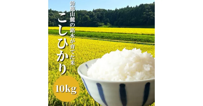 【ふるさと納税】【令和6年度】新米「こしひかり」10kg 鈴鹿山麓の銘水が育てた米 米どころ三重県産小山田地区「こしひかり」10kg