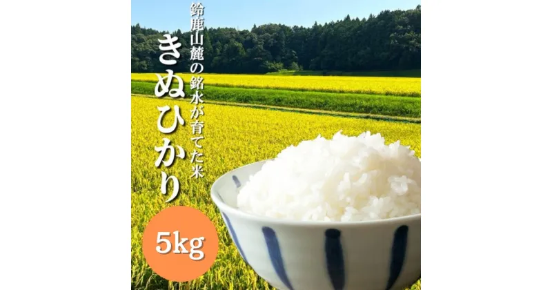 【ふるさと納税】【令和6年度】新米「きぬひかり」5kg 鈴鹿山麓の銘水が育てた米 米どころ三重県産小山田地区「きぬひかり」5kg