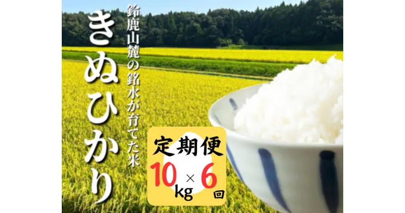 【ふるさと納税】＜定期便＞鈴鹿山麓の銘水が育てた米、米どころ三重県産小山田地区「きぬひかり」10kg【6ヶ月】