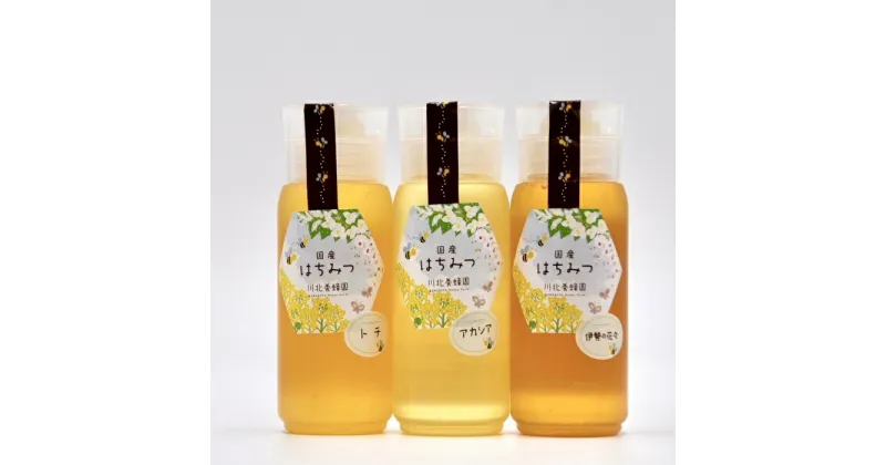 【ふるさと納税】【レビューCP】国産はちみつ200ml×3本セット はちみつ ハチミツ 蜂蜜 国産 日本製 国産はちみつ 国産ハチミツ 国産蜂蜜 国内産 アカシア あかしあ とち密 蜜柑 ミツバチ 川北養蜂園