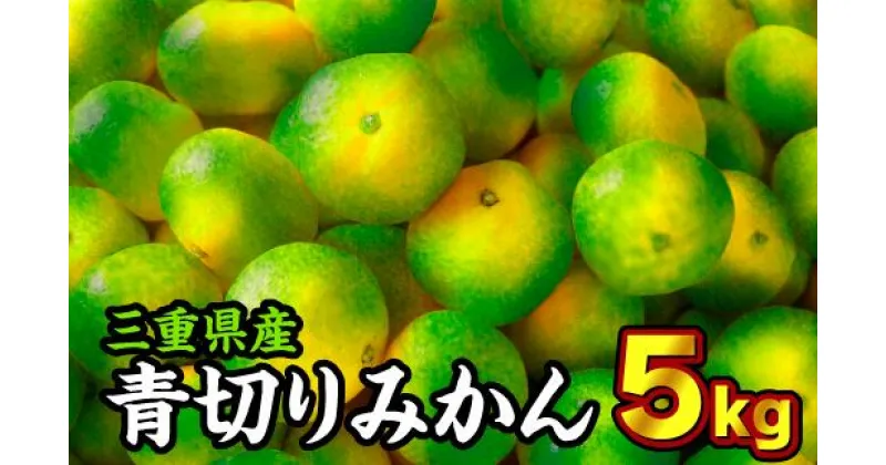 【ふるさと納税】三重県産 青切りみかん（極早生温州みかん）5kg《先行予約商品（9月〜10月頃まで出荷予定）》II-24