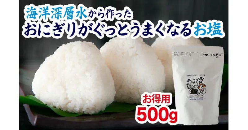 【ふるさと納税】【 海洋深層水 の 塩 】お徳用 おにぎり がぐっとうまくなるお塩 500g しお学舎で1番 人気 おむすび 米 の 旨みが引き立つ 調味料 日用品 お弁当 三重県 尾鷲 しお学舎 MO-19