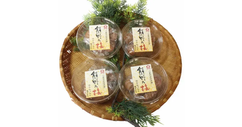 【ふるさと納税】 梅干し 熊野乃梅 はちみつ味 小分け 4パックセット 140g×4 三重 熊野市