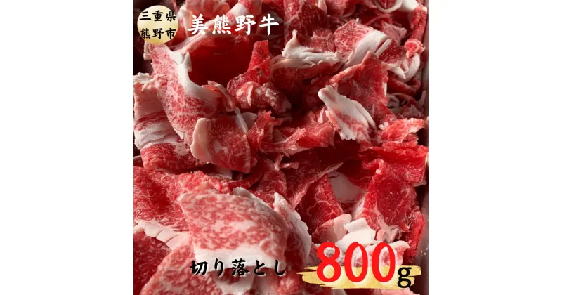 【ふるさと納税】希少和牛【美熊野牛】切り落とし 800g (400g×2) 黒毛和牛